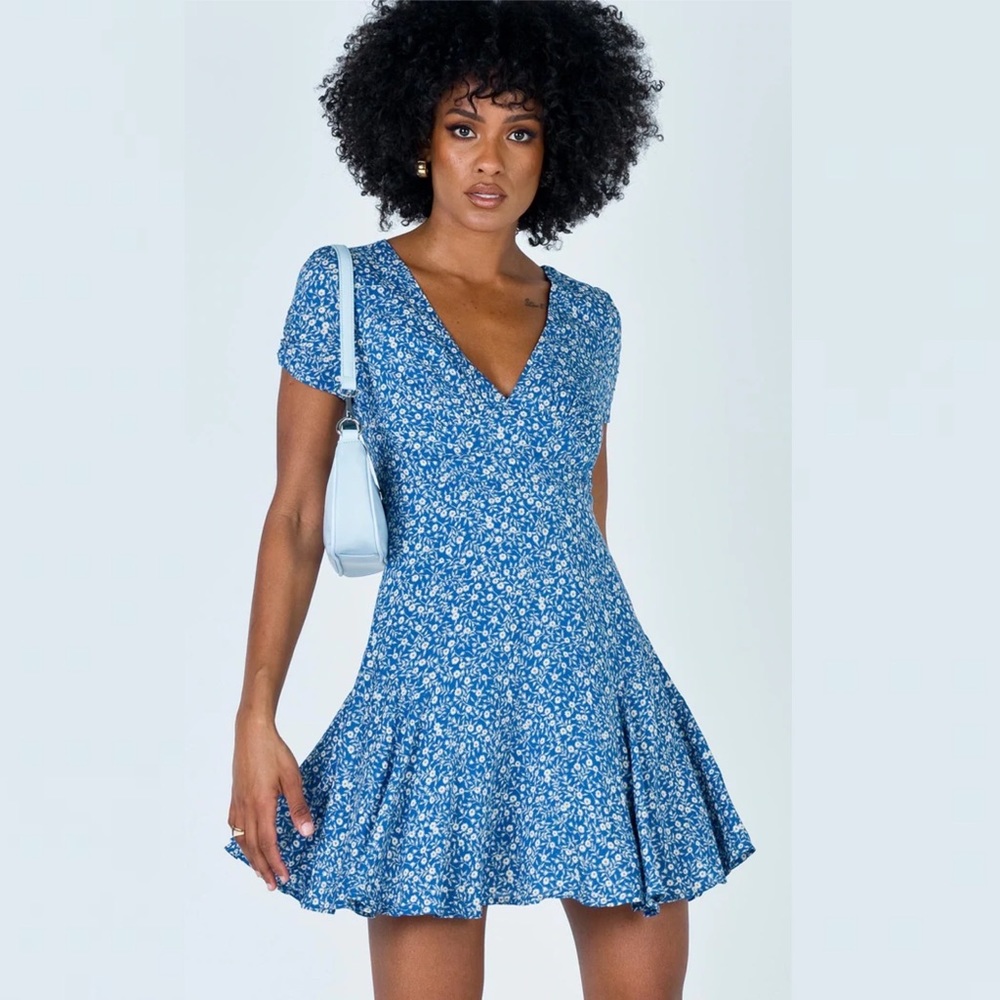 Princess Polly The Sting Mini Dress Blue